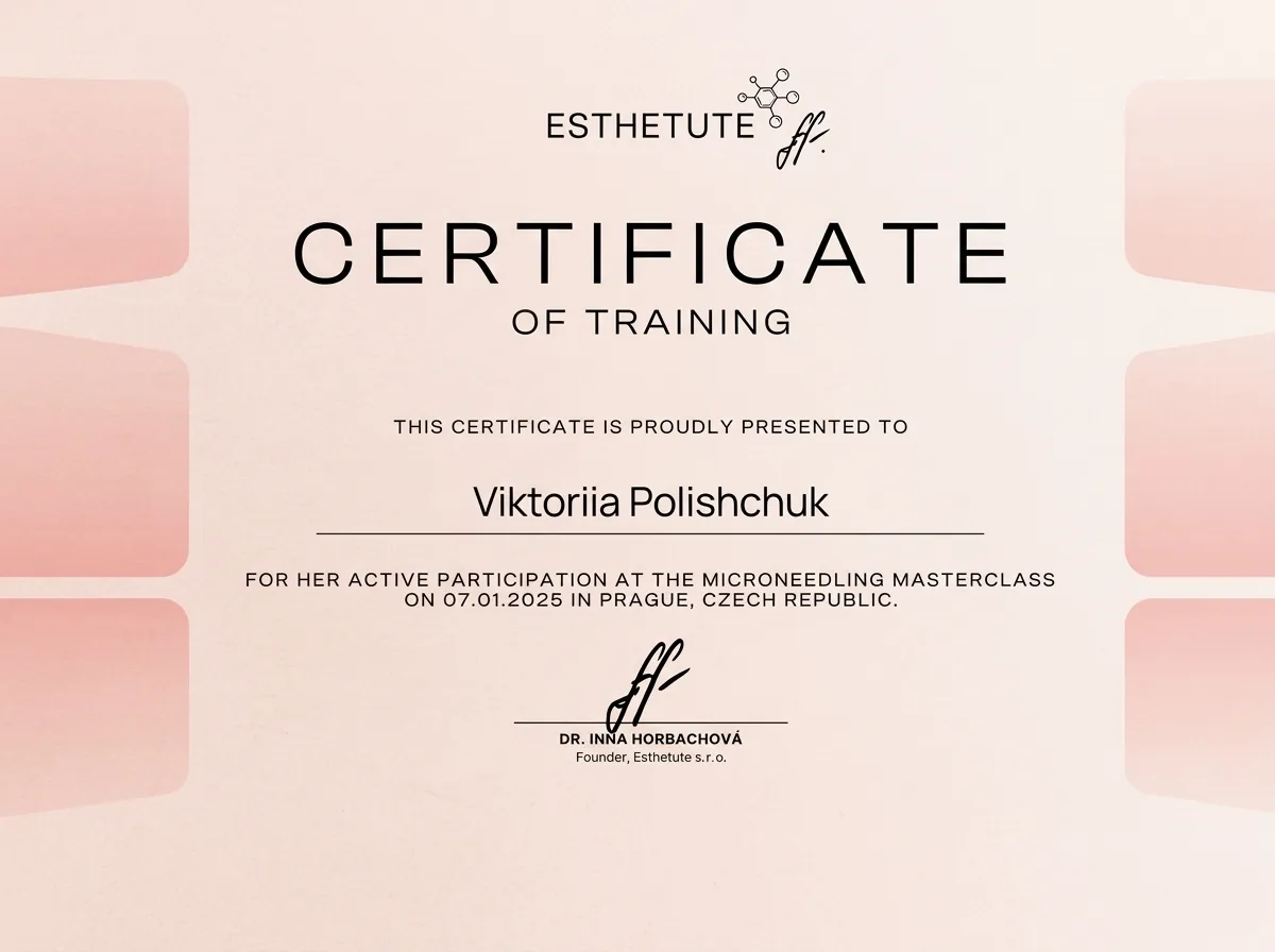 Certificate Esthetute — Microneedling Masterclass